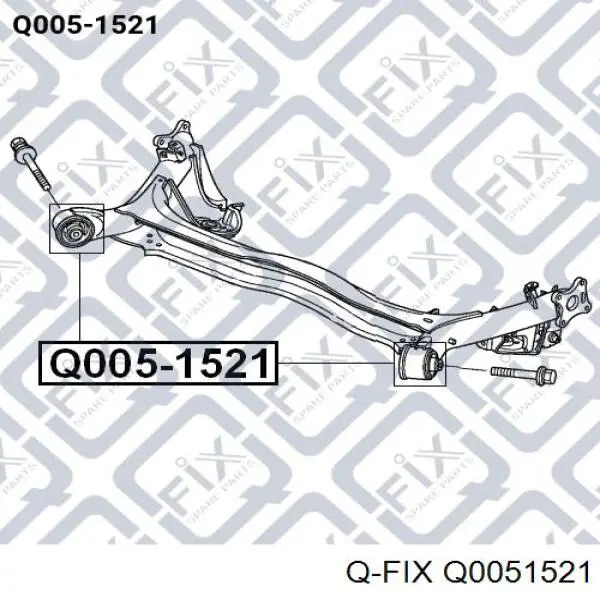 Сайлентблок задньої балки/підрамника Q-fix Q0051521 ціна, від 23.61 USD