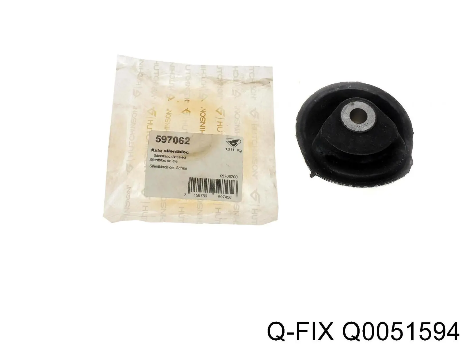 Сайлентблок підрамника задній Q-fix Q0051594