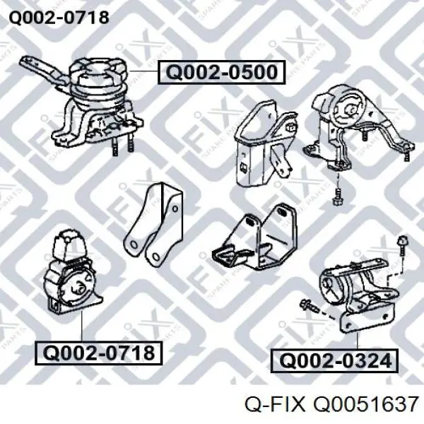 Сайлентблок задньої балки Q0051637 Q-fix