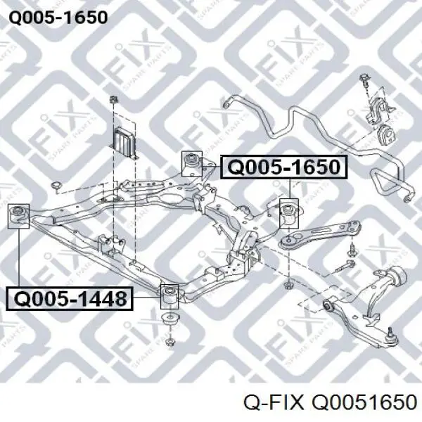 Q0051650 Q-fix сайлентблок передній балки/підрамника