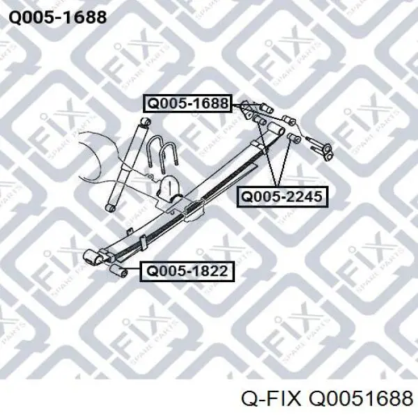 Q0051688 Q-fix Сайлентблок сережки ресори