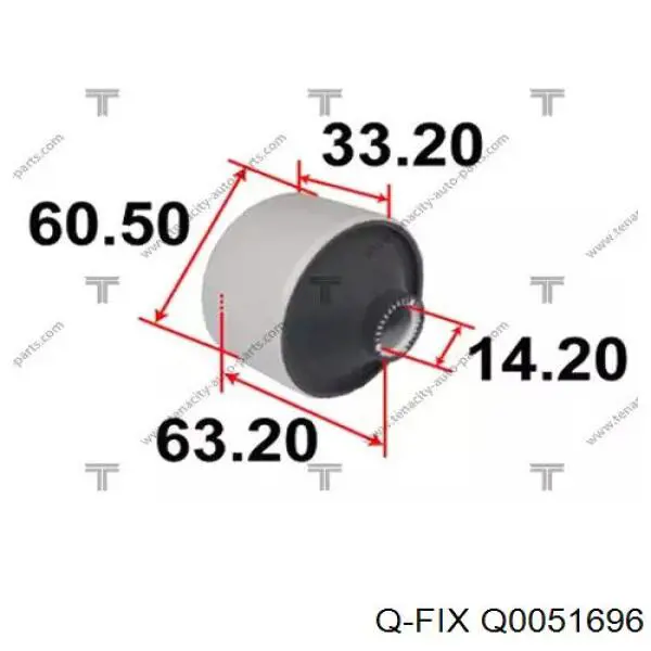 Q0051696 Q-fix Сайлентблок переднього нижнього важеля