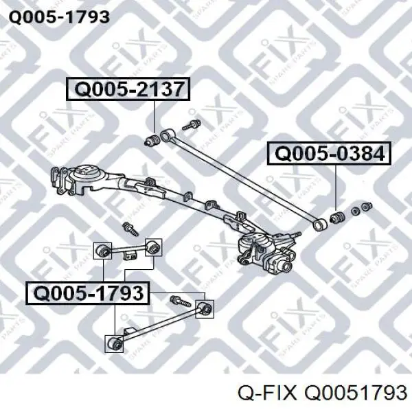 Q0051793 Q-fix Сайлентблок заднього поздовжнього нижнього важеля
