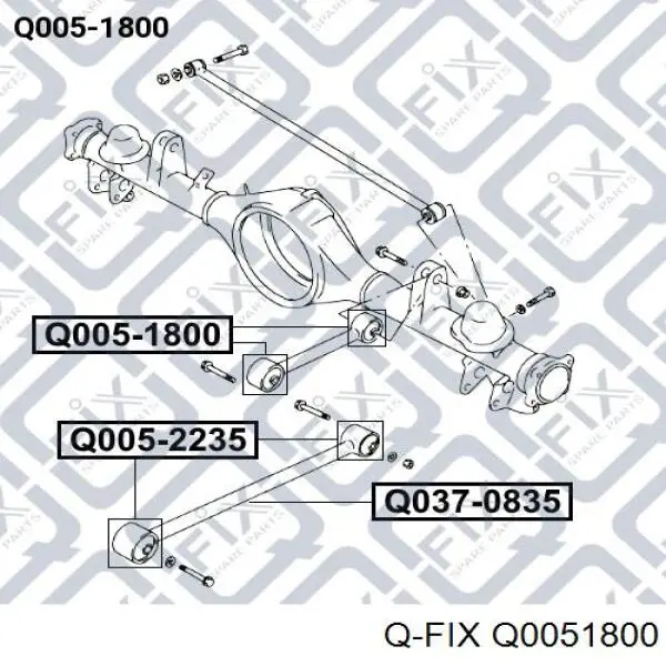 Q0051800 Q-fix Сайлентблок заднього поздовжнього верхнього важеля