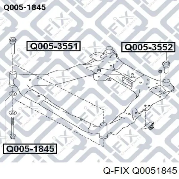 Сайлентблок передній балки/підрамника Q0051845 Q-fix