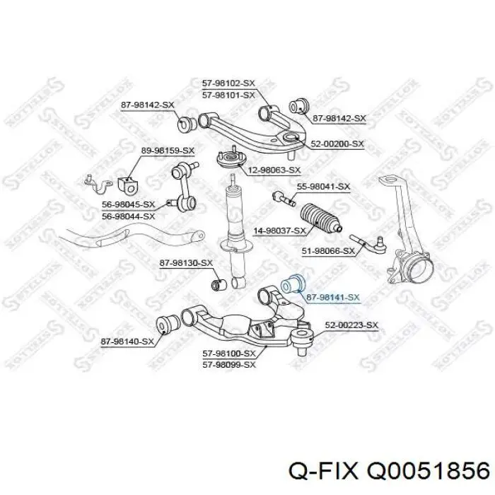 С/блок нижнього важеля Q-fix Q0051856