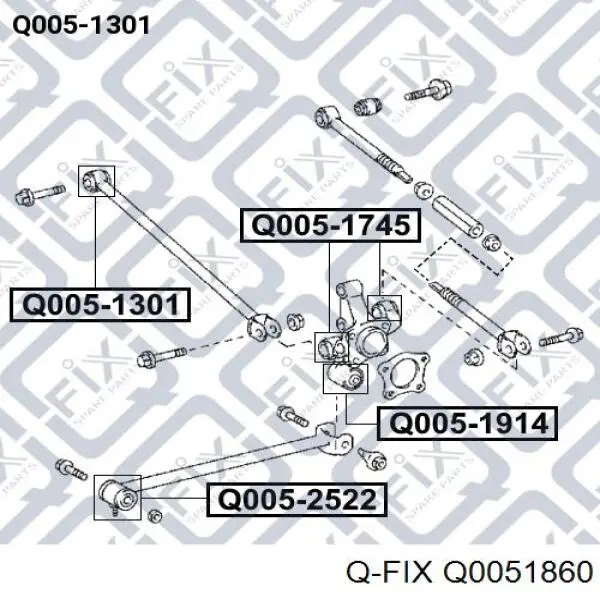 Q0051860 Q-fix Сайлентблок переднього нижнього важеля