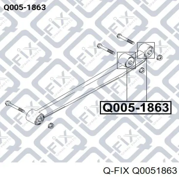 Сайлентблок заднього поздовжнього важеля, задній Q0051863 Q-fix