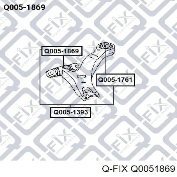 Сайлентблок переднього важеля Q0051869 Q-fix