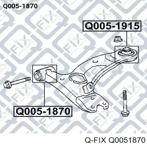 Сайлентблок нижнього важеля передньої підвіски Q-fix Q0051870 ціна, від 5.78 USD
