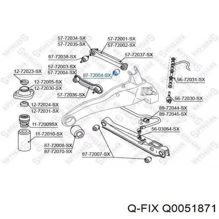 Сайлентблок заднього кулака Q-fix Q0051871