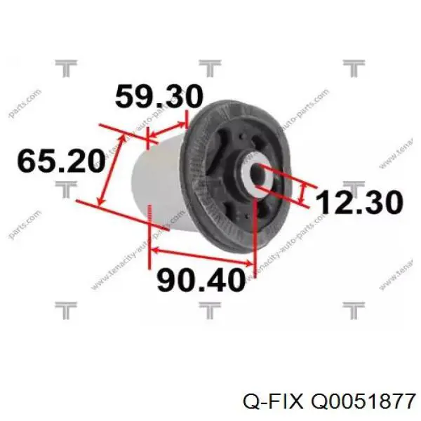 Купити Q0051877 Q-fix Сайлентблок задньої балки