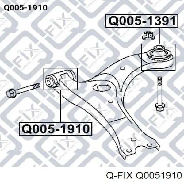 Купити Q0051910 Q-fix Сайлентблок передньої підвіски