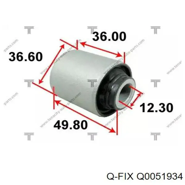Сайлентблок цапфи задньої Q-fix Q0051934 ціна, від 5.64 USD