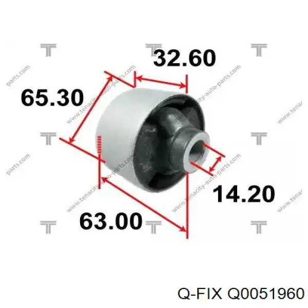 Сайлентблок нижнього важеля передньої підвіски Q-fix Q0051960 ціна, від 13.08 USD