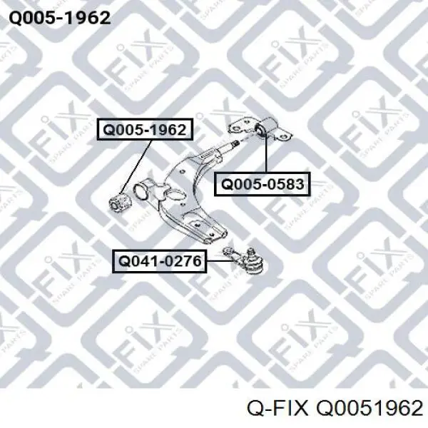 Q0051962 Q-fix Сайлентблок переднього нижнього важеля