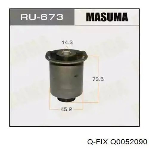 Сайлентблок заднього нижнього важеля Q0052090 Q-fix