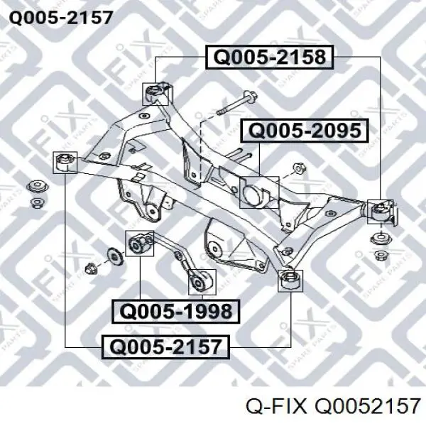 Сайлентблок задньої балки Q0052157 Q-fix
