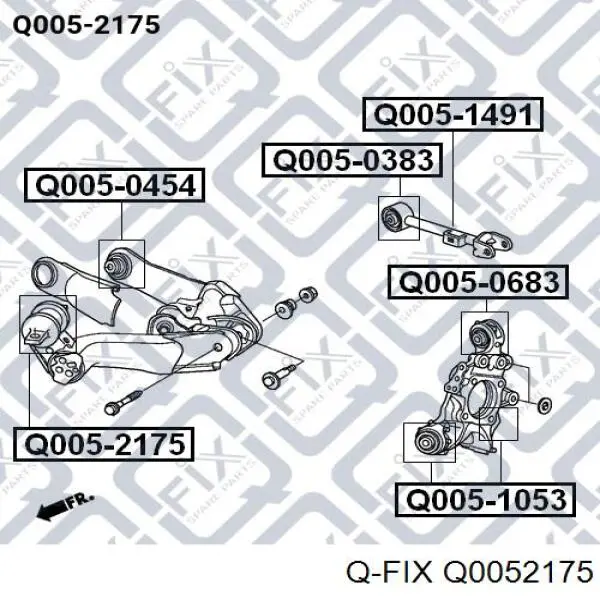 Купити Q0052175 Q-fix Сайлентблок заднього нижнього важеля