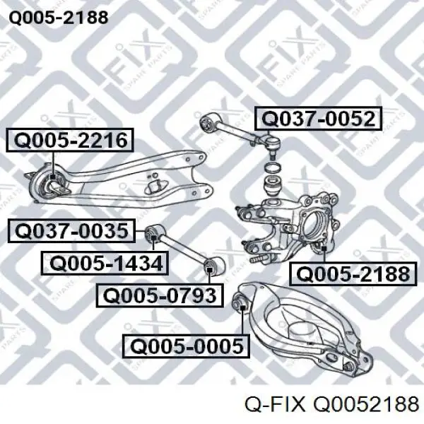 Сайлентблок цапфи задньої Q0052188 Q-fix