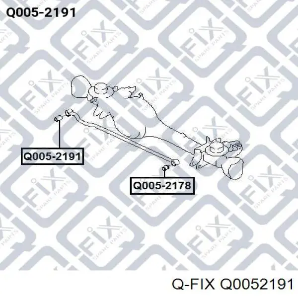 Сайлентблок тяги поперечної, задньої підвіски Q0052191 Q-fix