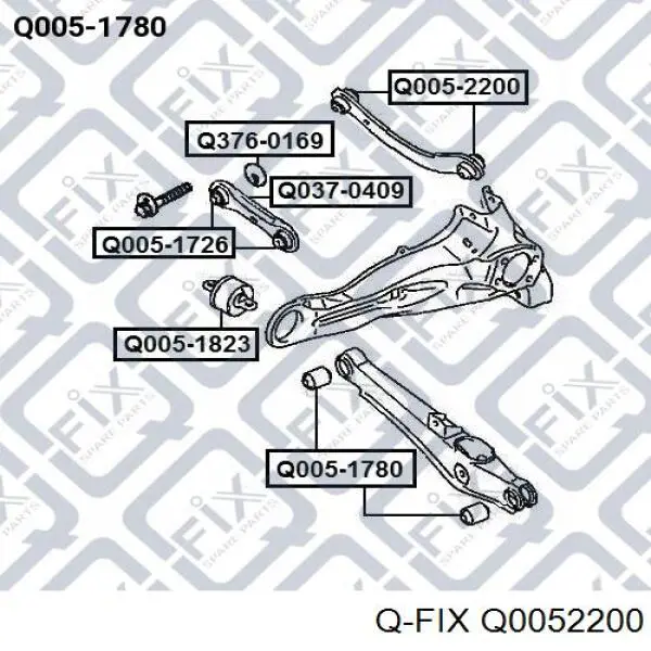 Сайлентблок заднього важеля Q-fix Q0052200 ціна, від 7.10 USD