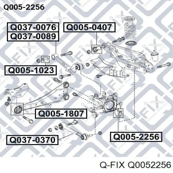 Сайлентблок цапфи задньої Q0052256 Q-fix