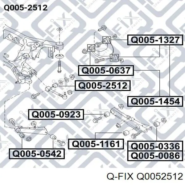 Сайлентблок заднього поперечного важеля, внутрішній Q0052512 Q-fix