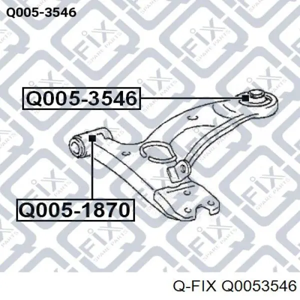 Сайлентблок переднього нижнього важеля Q0053546 Q-fix