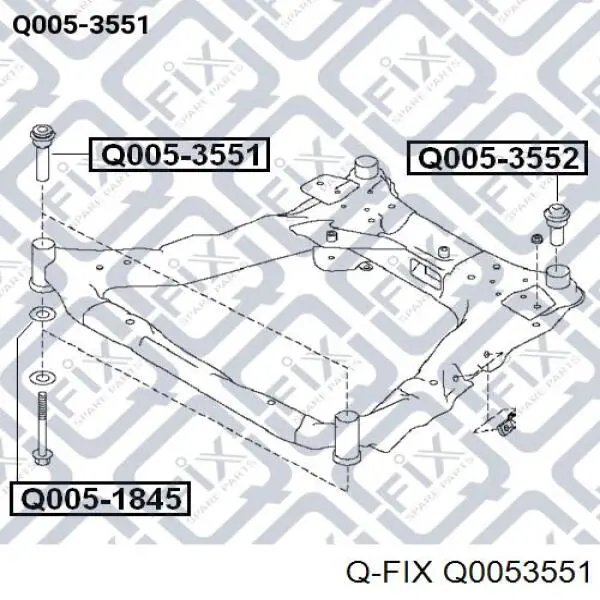 Купити Q0053551 Q-fix Сайлентблок передній балки/підрамника