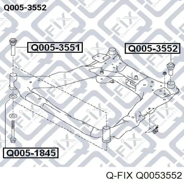 Купити Q0053552 Q-fix Сайлентблок передній балки/підрамника