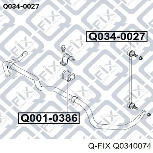 Стійка стабілізатора заднього Q0340074 Q-fix