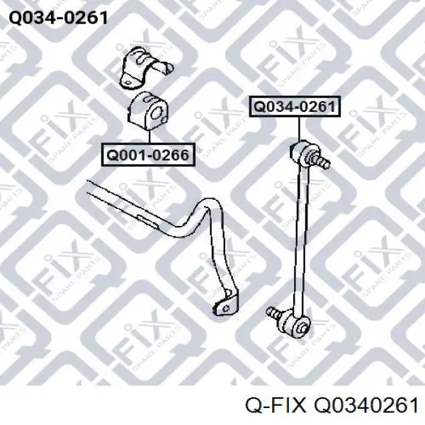 Стійка стабілізатора переднього Q0340261 Q-fix