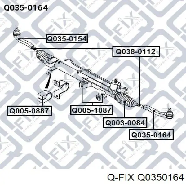 Наконечник рульовий Q-fix Q0350164 ціна, від 13.33 USD