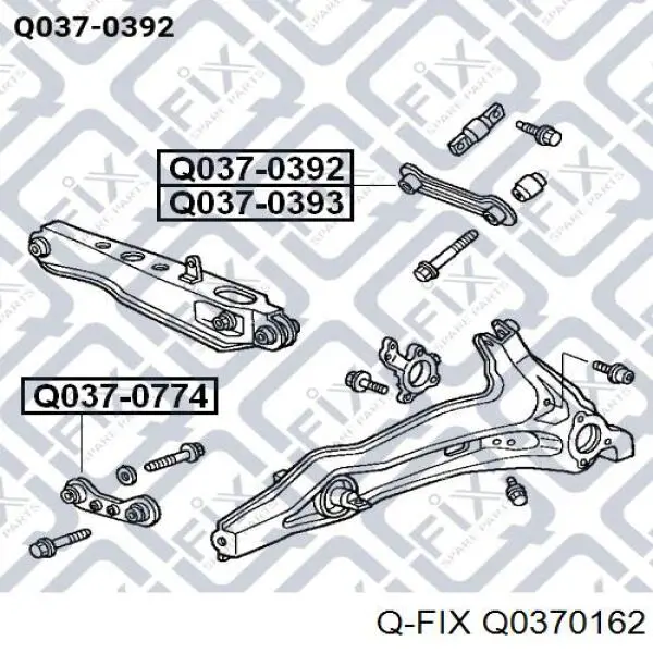 Важіль передньої підвіски нижній, лівий/правий Q-fix Q0370162 ціна, від 26.20 USD