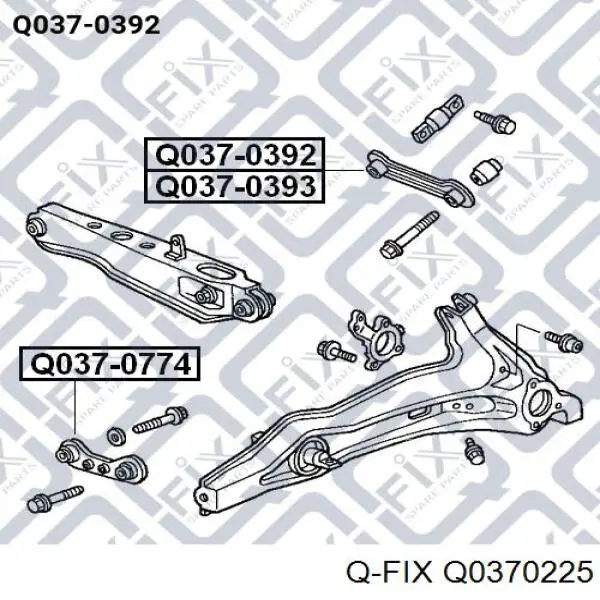 Важіль передньої підвіски нижній, лівий Q0370225 Q-fix