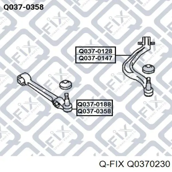 Важіль передньої підвіски нижній, лівий/правий Q0370230 Q-fix