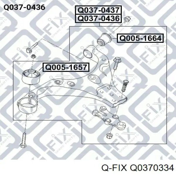 Тяга поперечна задньої підвіски Q0370334 Q-fix