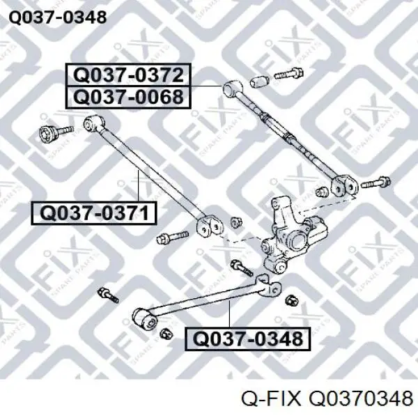 Тяга поздовжня задньої підвіски Q-fix Q0370348 ціна, від 19.95 USD
