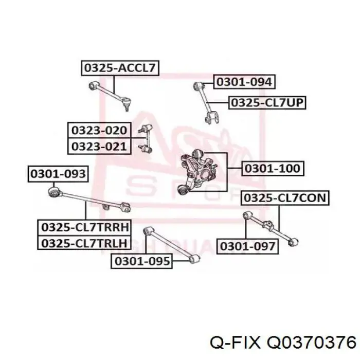 Важіль задньої підвіски верхній, лівий/правий Q0370376 Q-fix