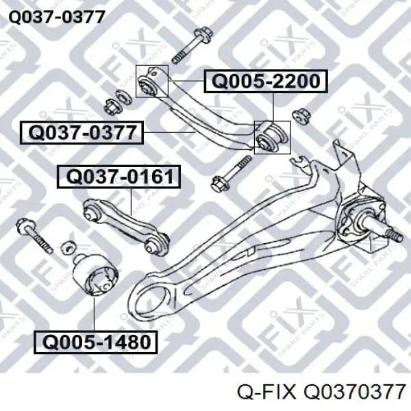 Важіль задньої підвіски верхній, лівий/правий Q0370377 Q-fix