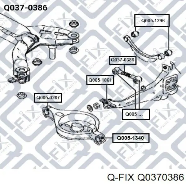 Тяга поперечна задньої підвіски Q0370386 Q-fix