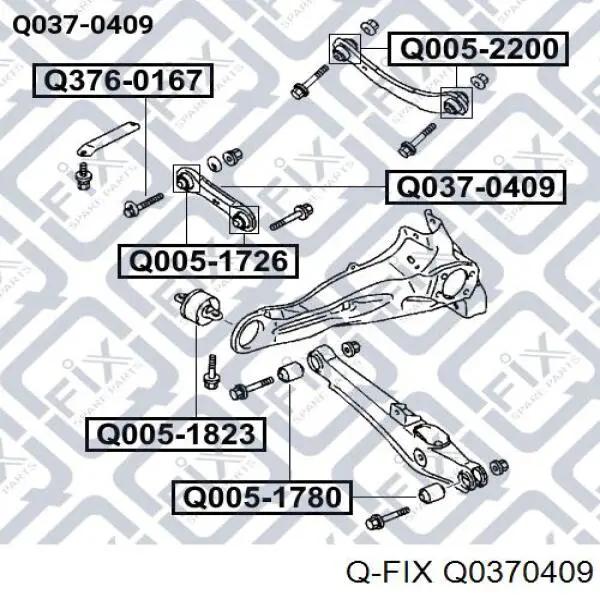 Задня поперечна тяга Q-fix Q0370409 ціна, від 15.47 USD