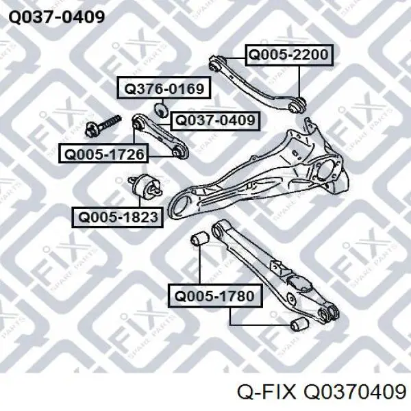 Тяга поперечна задньої підвіски Q0370409 Q-fix