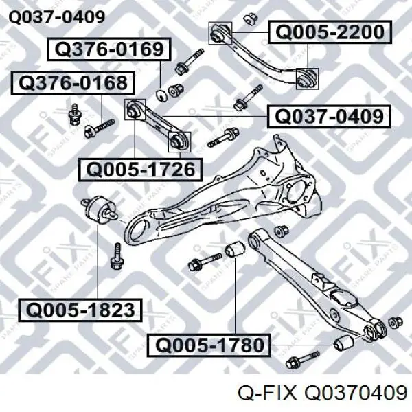 Тяга поперечна задньої підвіски Q0370409 Q-fix