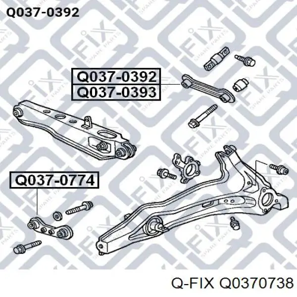 Тяга поперечна задньої підвіски Q0370738 Q-fix