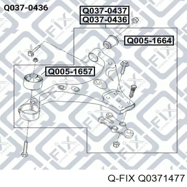 Важіль передній лівий Q-fix Q0371477 ціна, від 44.05 USD