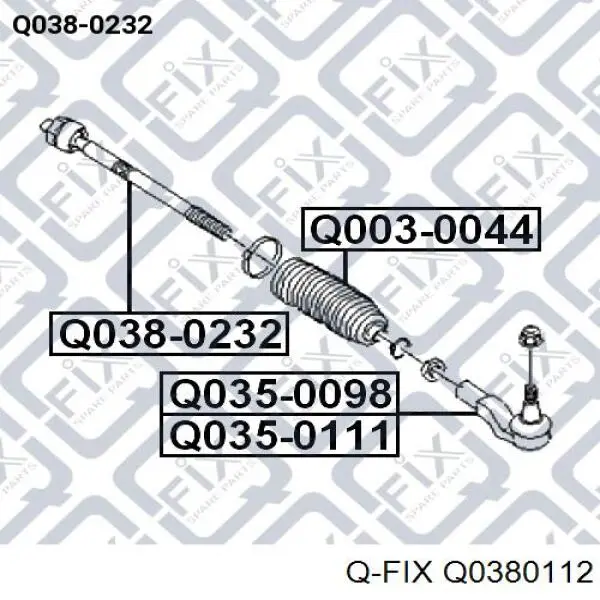 Рейка рульова Q0380112 Q-fix