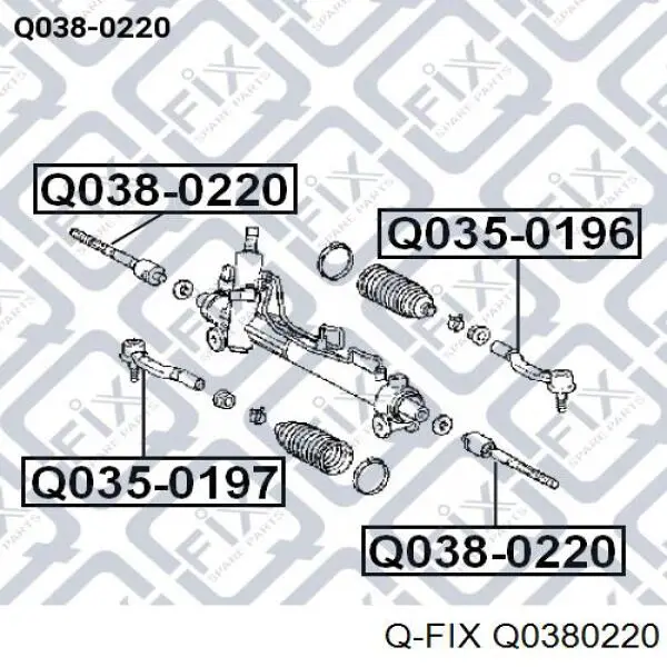 Тяга рульова поперечна Q-fix Q0380220 ціна, від 6.92 USD