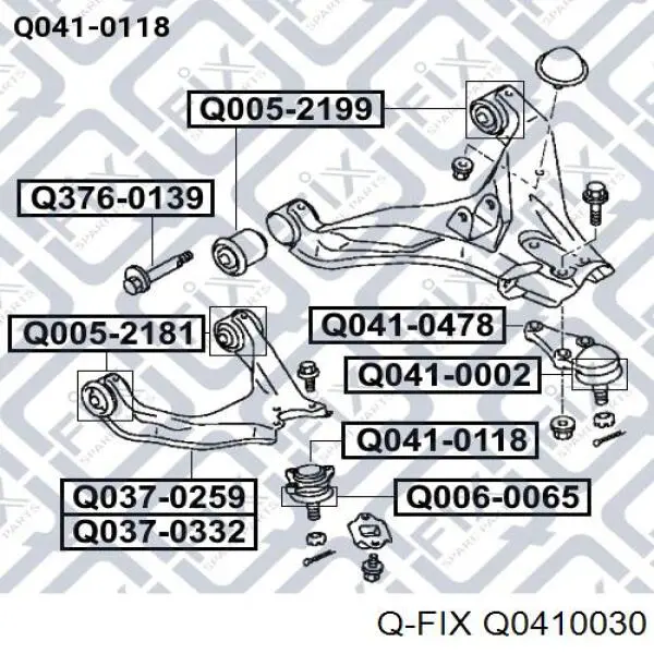 Купити Q0410030 Q-fix Кульова опора, нижня